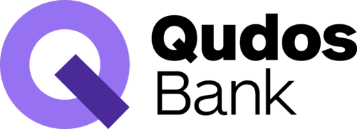 QudosBank 2024 Logo Stacked Positive MidPurple Dark